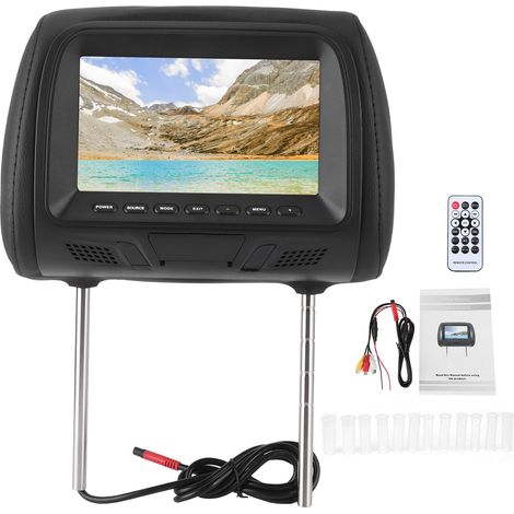 Siège de voiture arrière MP5 lecteur multimédia moniteur MP5 appui-tête écran LCD 7 pouces prise en charge amplificateur USB