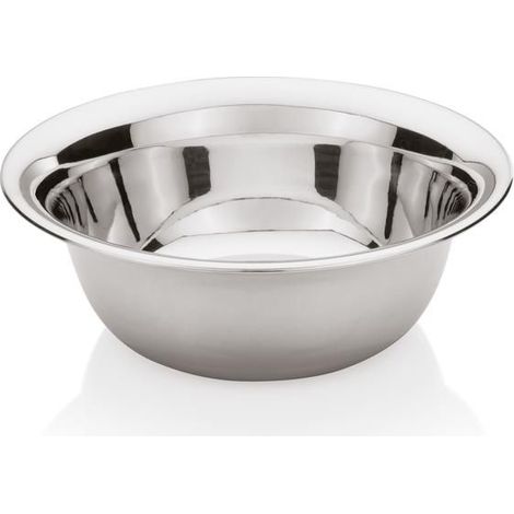 1 bol en acier inoxydable 12 L, hauteur 150 mm, forme conique avec bord roulé, pour cuisine professionnelle et ménagère