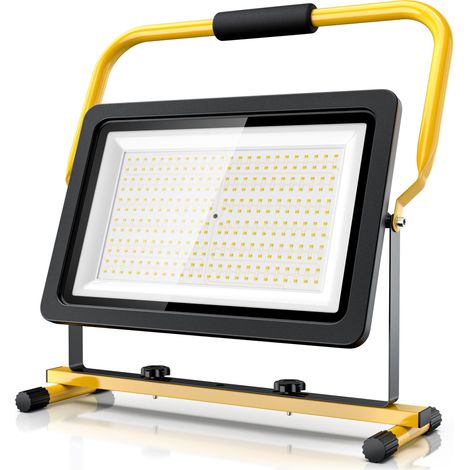Brandson 200W LED Baustrahler - Arbeitsscheinwerfer - Bauscheinwerfer - Standgestell und Tragegriff - 16000 Lumen - 4 m Stromkabel - Metallgehäuse (1/5)