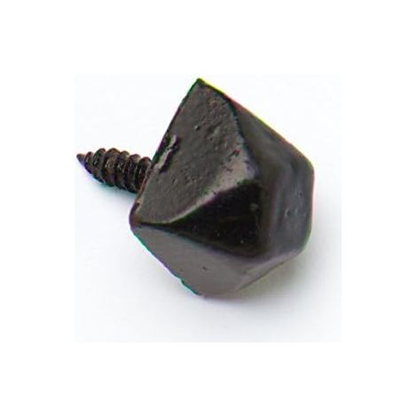 One Stop DIY Lot de 5 clous de porte en acier avec revêtement poudré Noir 19 mm