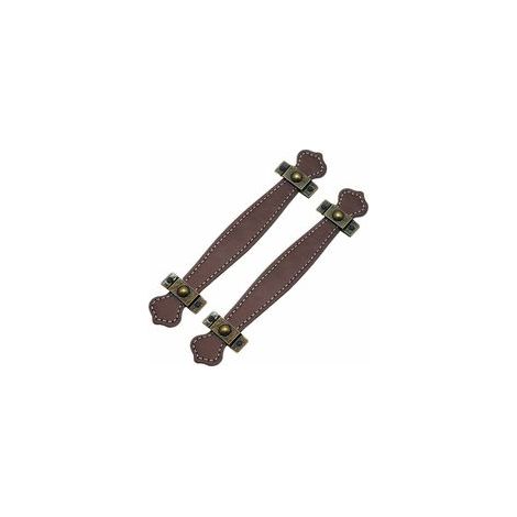 Cuir tiroir Tire, Vintage Valise Pratique poignées en Cuir Tirer poignées Brun Clair(4pcs) (1/5)