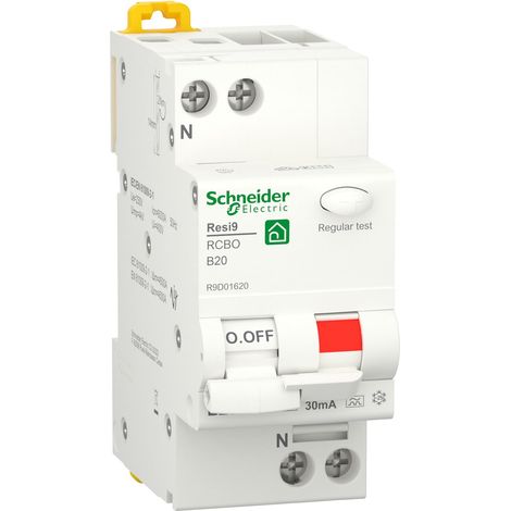 Interruttore Schneider Electric r9d01620 20A 30mA tipo A (1/2)