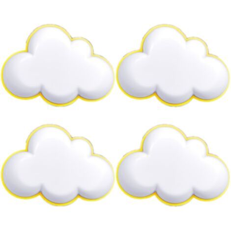 Veilleuse Bébé Prise Électrique, Lot de 4 Nuages Murale avec Capteur Crépusculaire, Lampe de Nuit à Brancher pour Allaitement, Éclairage Décoratif pour Chambre d'Enfant, Veilleus Nomade