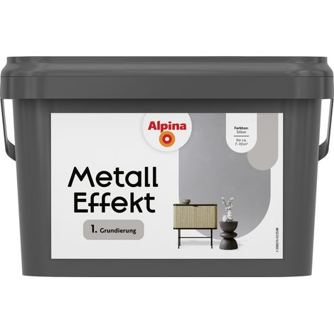 Alpina Grundierung für Effektfarben Metall silber 2,5 L Grundierung