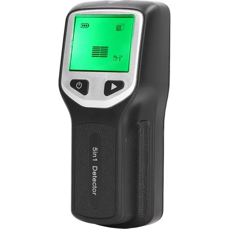 Détecteur de montants muraux 5 en 1 avec écran LCD HD, pour bois, fil électrique et bord central argenté (1/5)