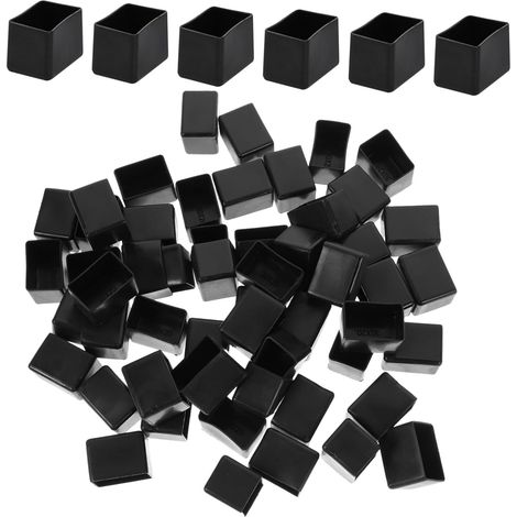Lot de 50 protège-pieds de chaise antidérapants, rectangulaires (1/5)