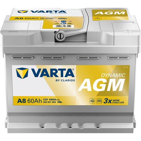 Batterie de démarrage Varta Silver Dynamic L2 A8 12V 60Ah / 680A 560901068