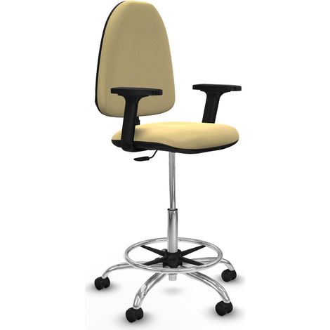 Piqueras y Crespo B2D05RP Bürostuhl Creme Hoch
