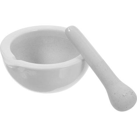 Mortier Température Haute en Pilon Beige et à Résistant Céramique Broyage Précis Assorti pour en Laboratoire Scientifique pour Chercheurs et Étudiants (1/5)