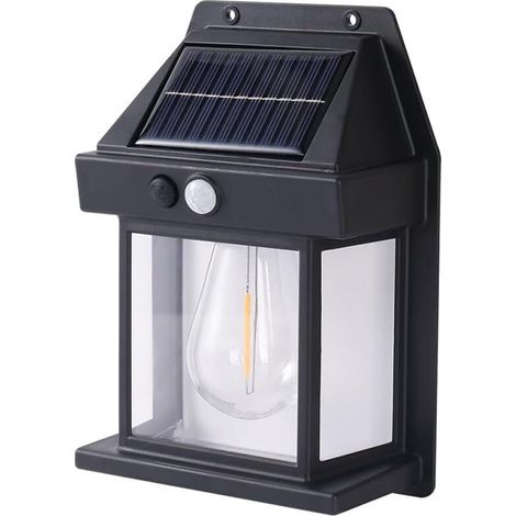 Applique murale solaire avec détecteur de mouvement – 3 modes, IP65 (lot de 1) (1/5)