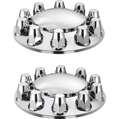 Couvre Roues Avant pour Camion Semi, Capuchon d'Axe Universel en ABS Résistant à la Rouille, Kit Complet avec Outil d'Installation (1/5)