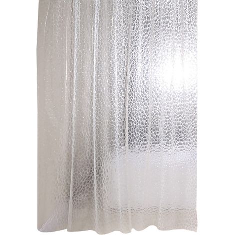 Rideau De Douche - Liner En PEVA - Imperméable Et Rapide Séchage - Pour Baignoire - 180 X 180 Cm - Blanc (1/5)