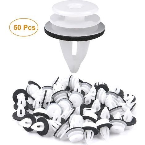 Clip de Fixation de Voiture, 50PCS Universal Retenue Vehicle Clips Rivets en Plastique, Fixation de Carrosserie Garniture de Voiture pour Auto Voitures Panneaux de Portes (1/5)