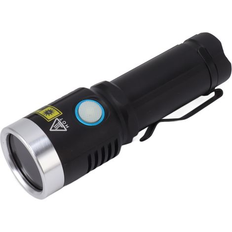 Lampe torche LED UV 20 W 365 nm, rechargeable par USB, pour la détection d'urine d'animaux domestiques (chiens et chats), de taches séchées et de résine durcie. (1/5)