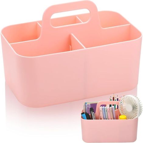 Panier Rangement - PP - 5 Compartiments - Empilable - Avec Diviseur Amovible - Pour Salle De Bain Bureau Atelier - 24,7 x 15,4 x 11 cm - 1 Pièce (1/4)