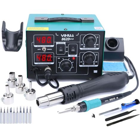 Fer à souder, Station électrique, Kit de réparation DIY, 862D SET02, 220V EU-a (1/2)