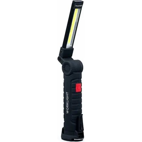 Luz de trabajo LED giratoria de 360°, recargable, multifuncional, linterna profesional, ideal para reparaciones de automóviles, grande (1/5)