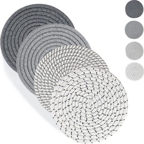 Dessous De Plats - 18 Cm - Résistant Chaleur - Pour Cuisine - Lot De 4 (1/5)