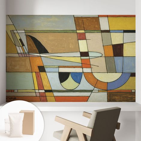 Tapete Vliestapete mit Kleber - Fototapete mit Motiv - Wandtapete modern - Wandgestaltung Geometrische Harmonie 104x70 cm (1/5)