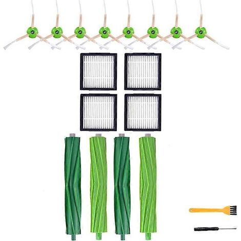 Lot de 14 brosses latérales de rechange pour filtres HEPA et filtres à rouleaux iRobot Roomba I7 E5 E6 série i (1/2)