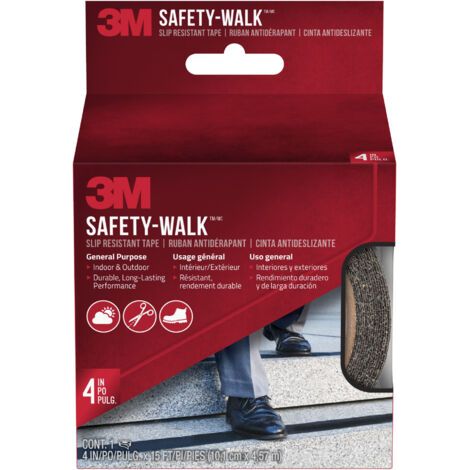 Ruban antidérapant 3M™ Safety-Walk™, Multi-usages, Intérieur et Extérieur, Noir, 101 mm x 4,57 m, 1 rouleau/paquet (1/4)