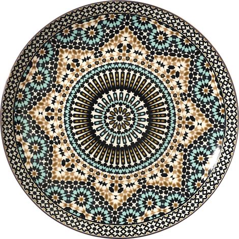 Lot de 6 Assiettes Plates "Noura" 26cm Multicolore (1/4)