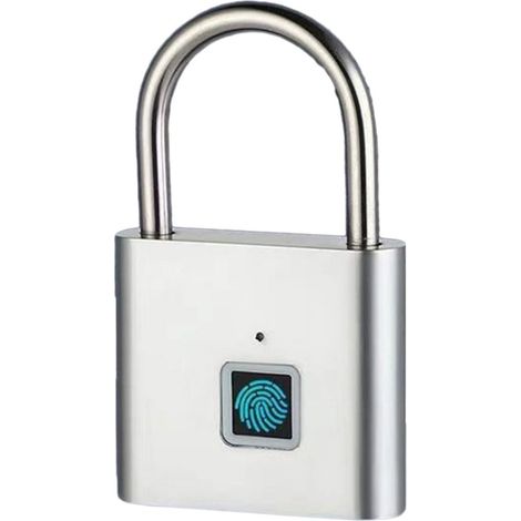 Serrure À Empreinte Digitale - Serrure Portative Sans Clé - Étanche - Rechargeable Par USB - Pour Valises Et Armoires - 1 Pièce (1/5)