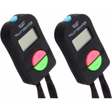 2Pcs Digital Hand Tally Counter Electronic Manual Clicker Add Subtract Model Electronic Watch with Display (1/5)