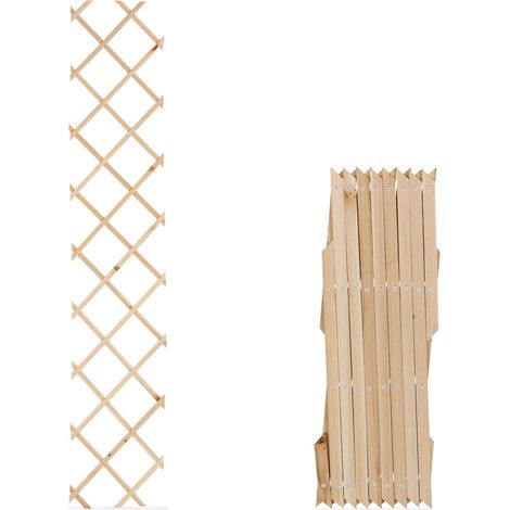 Set di 3 tutori estensibili per piante rampicanti da giardino 90 x 17 x 5 cm in legno di abete naturale 130015285