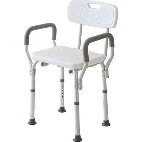 SEDIA DOCCIA BRACCIOLI E SCHIENALE COMFORT ALTEZZA REGOLABILE 43-53cm FERIDRAS (1/2)