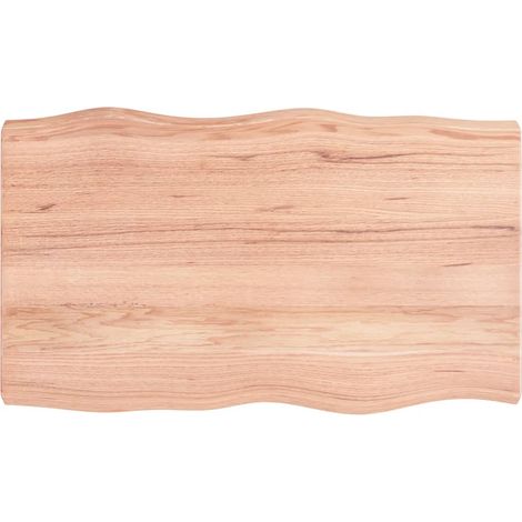 Dessus de table Plateau De Table Plan de travail bois chêne massif traité bordure assortie BZTHBS554234 (1/5)