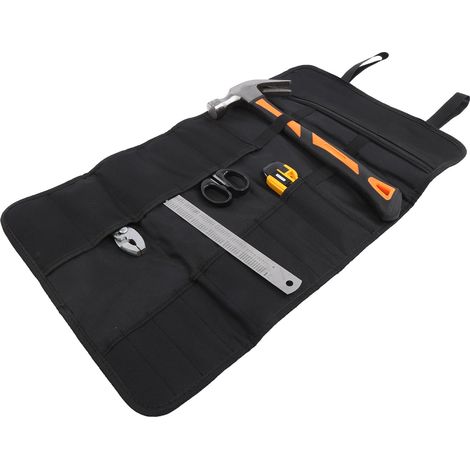 Sacoche multifonction portable pour enrouleur d'outils, pochette de rangement pour électriciens, boîte à outils bleue (1/5)