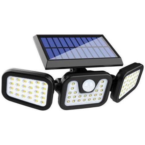 Lampe Solaire Extérieur 50W, Etanche IP67 Lumière Solaire éclairage avec Détecteur de Mouvement, 360° Reglable Applique Murale, Lampe de Sécurité sans Fil lampe Mural pour Jardin Garage (1/5)