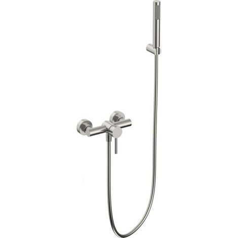 Miscelatore doccia con doccetta finitura satinata in acciaio inox satinato  KAM-ARTE SATINATO kamalu