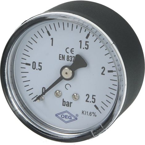 Manomètre R 1/4" axial 0 - 2,5 bars
