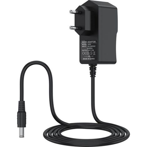 Alimentation 5 V 2 A, prise européenne, dimensions de la prise : 5 mm (externe), 2,1 mm (interne), adaptateur secteur/CC pour boîtier TV Android (1/5)