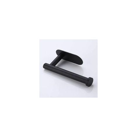 Porte-papier toilette auto-adhésif noir en inox, imperméable, sans perçage – (1/5)