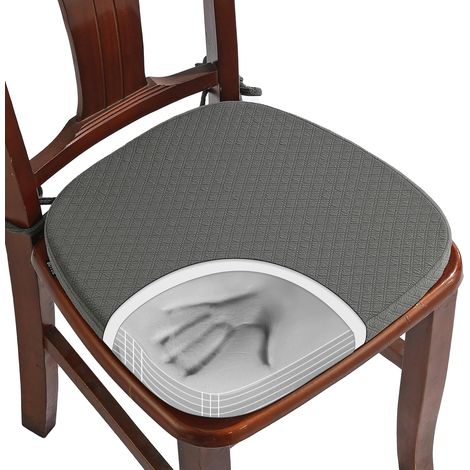 1 Coussin De Chaise, Mousse À Mémoire, Tissu Jacquard, Antidérapant, Amovible, Pour Cuisine Et Salle À Manger