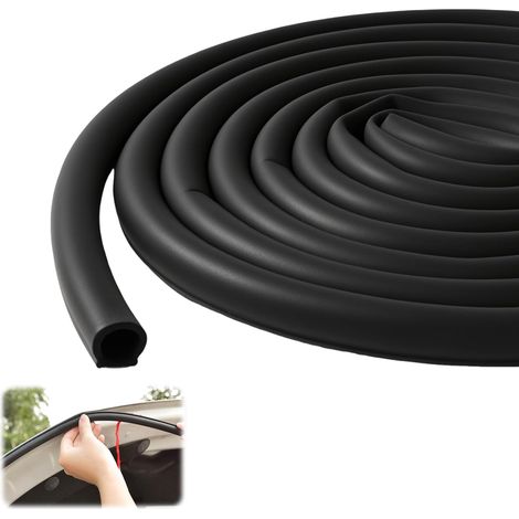 Car Door Seal, Universal Self-Adhesive Rubber Seal 10M D Shape Sound Insulation Waterproof Car Door Edge Protection Window Seal for Cars (1/5)
