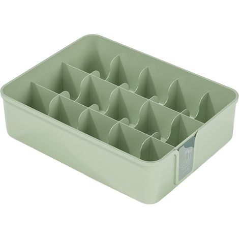 Schubladenorganizer mit 15 Fächern für Socken und Unterwäsche, mintgrüne Aufbewahrungsbox für Accessoires und Krawatten. (1/5)