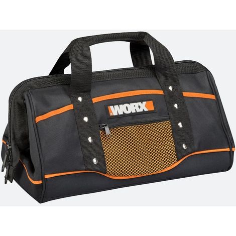 WORX WA0076 - Cassetta degli attrezzi in semplice nero con doppia maniglia, per riporre comodamente la borsa degli attrezzi senza attrezzi (1/5)