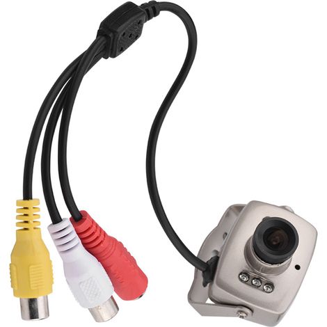 Mini caméra de sécurité CCTV filaire 6 LED CMOS avec vision nocturne, caméra vidéo numérique PAL