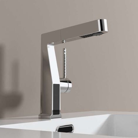 Mitigeur led de lavabo chrome, Brunus (1/5)