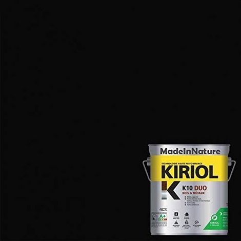 Peinture Métaux Antirouille, Sous couche et Finition, sur Fer, Acier, Galvanisé, même rouillés, très opacifiant - 0.75 litre - RAL 9005 Noir. (1/4)