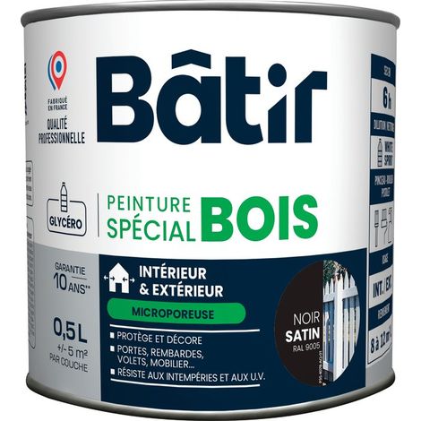 P/legno Satin 0,5l Nero Ral9005