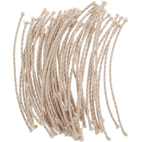 50 mèches de bougie en coton pour lampe à alcool, à faire soi-même.-12X0.3X0.3CM-Brown (1/3)