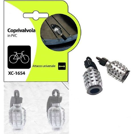 TRADE SHOP - Coprivalvola Pvc Tappo Valvola Forma Di Granata Bici Attacco Universale Xc-1654 -