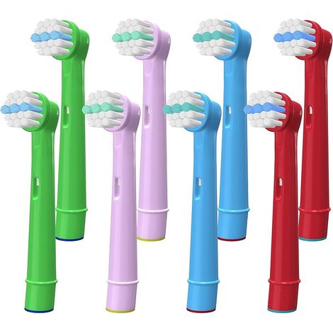 Lot de 8 Pcs brosse à dents pour enfants pour Oral B, têtes de brosse de rechange pour enfants pour Professionnel Derechange Têtede Brosse à Dents Électrique Enfants (1/5)