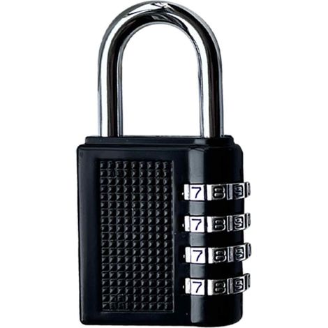 Cadenas à Combinaison - 52 mm - Corps En Alliage De Zinc - Anneau En Acier Inoxydable 304 - 4 Chiffres - Pour Porte De Garage Clôture Abri Entrepôt - 1 Pièce (1/5)