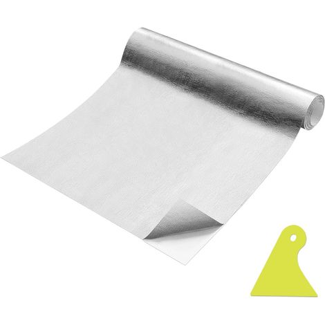 Isolant Thermique Autocollant Aluminisé 100x200 cm, Isolation en Fibre de Verre, pour Isolant Thermique Voiture, Plaque Isolation Thermique Four, Pare Chaleur Echappement Protection (1/5)